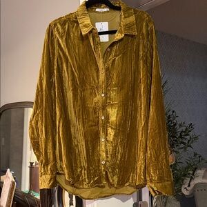 Staccato Mustard Velvet Shirt